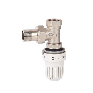 <b>Thermostatic</b> <b>Control</b> Valve Brass Nickel Plated Straight Through Internal Thread For Water Temperature Regulation - Product Image 2