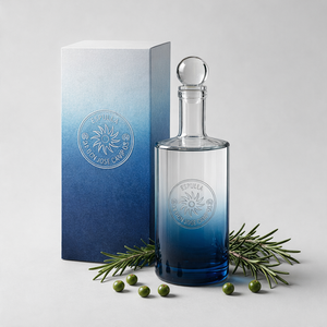 Botella de vidrio supertransparente cilíndrica de cuello largo de 750 ml personalizada con tapón, vacía, para licores, whisky, vodka, brandy, ginebra, venta al por mayor de fábrica - Product Image 2