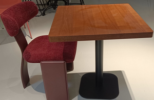Plateaux de table de restaurant |   Design carré moderne, durable, facile à nettoyer, noyau en contreplaqué, surface en placage de bois véritable, finition peinte, marque GDRS - Product Image 3