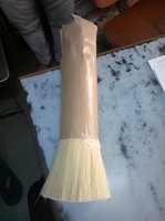 Brosse à poussière manuelle en bois massif de haute qualité avec poils doux en fibres naturelles pour l'entretien des usines, ateliers et meubles