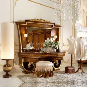 OE-FASHION mobilya altın makyaj masası ve ayna antika altın/soyunma masa tasarımları yatak odası için