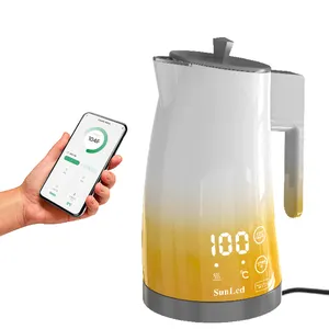 2024 New Design 304 Stainless Steel 1.25 Liter Voice And App Control Smart Kettle With Touch Screen