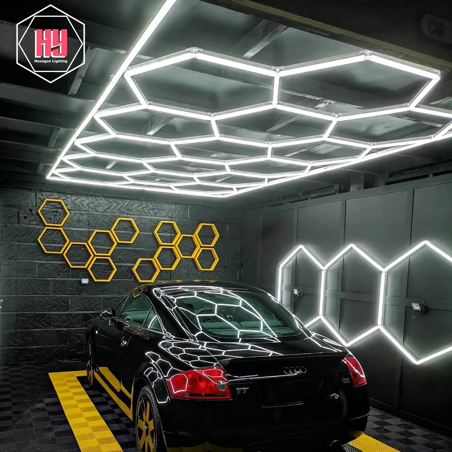 Best Sale Licht Gute Qualität Garage LED Lampe Sechseck LED Arbeits leuchte für Auto Werkstatt Detail lierung Beleuchtung