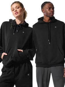 เสื้อฮู้ดดี้ไหมพรมลายทาง 100% ผ้าฝ้าย ทรงโอเวอร์ไซส์ หนานุ่ม สวมใส่สบาย ไม่เป็นขุย สำหรับผู้ชายและผู้หญิง  เทรนด์ขายส่งฤดูใบไม้ร่วงฤดูหนาว - Product Image 1