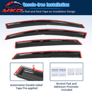 Pare-soleil en acrylique style Mugen pour Ford Fusion 13-18, protection contre la pluie et le vent, 4 pièces - Product Image 4