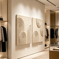 Art mural en macramé tissé à la main, disponible en dropshipping direct d'usine, pour une décoration intérieure minimaliste neutre