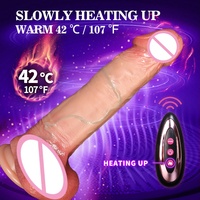 Vibrateur Dildo Télescopique Chauffant à Portée Directe avec Télécommande pour Stimulation Anale Féminine - Jouet Sexuel pour Femme - LM-A318-3