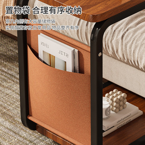 Moderno <span class=keywords><strong>e</strong></span> contemporaneo rimovibile tavolino laterale in <span class=keywords><strong>legno</strong></span> con ruota in metallo Home Bar ufficio sala da pranzo soggiorno mobili Park - Product Image 3