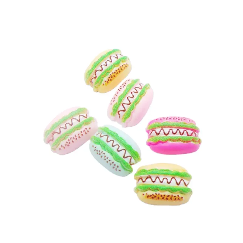 Japanese and Korean popular simulation food play half-face macaron cake resin accessories mobile phone shell patch material