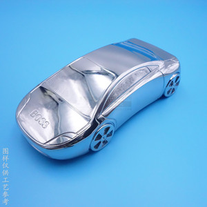 Custom Zinc Alloy Car Model Bright Nickel Magnetic Desktop <b>Paperweight</b> Office Decor Gift Compact Geometric Shape - Product Image 1