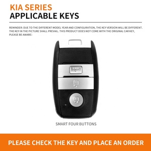 En Alliage de Zinc En Cuir TPU Couvercle De Clé De Voiture pour Kia Sportage Cerato Optima <span class=keywords><strong>K2</strong></span> K3 K4 K5 Rio Picanto <span class=keywords><strong>K2</strong></span> Âme Sorento <span class=keywords><strong>Ski</strong></span> 2/3/ 4 Bouton - Product Image 2