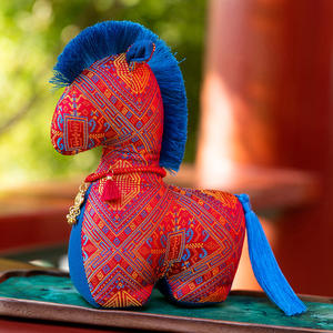 Peluche dello Zodiaco Anno del Cavallo, Stile Etnico con Design Floreale, Super Morbido con Imbottitura in Cotone PP, Verniciatura UV, Bambola Antistress per Anniversario - Product Image 6