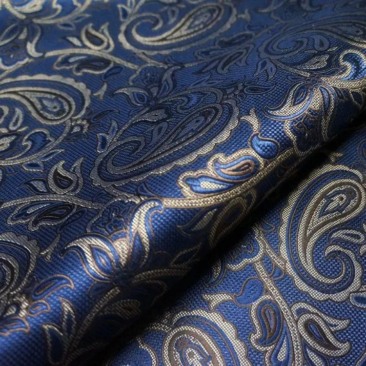 Negocio OEM y ODM Fabricación Jacquard tejido Paisley patrón 100% tela de seda para corbata para hombres para chaleco