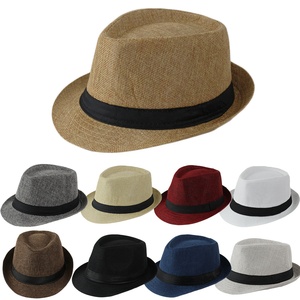 <span class=keywords><strong>Chapeau</strong></span> Fedora Classique SOLPOP pour l'été, style Gangster Années 20, pour Fête, <span class=keywords><strong>Chapeau</strong></span> de Soleil à Bord Court, Panama, Trilby, Casquette Jazz pour Hommes et Femmes - Product Image 1