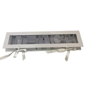Caja de flores para <span class=keywords><strong>el</strong></span> día del maestro <span class=keywords><strong>Amor</strong></span> Corazón Caja de regalo de flores rectangular Caja de regalo de idioma de miel del maestro - Product Image 3