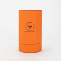 Boîte cadeau hexagonale haut de gamme en MDF et cuir PU, pour flacon de 100 ml, emballage de parfum de luxe, emballage hexagonal personnalisé