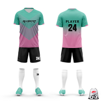 Maillot de football de club personnalisable avec logo et numéro sublimés, ensembles de maillots de football unisexes