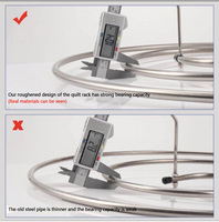 Nouveauté : Étendoir rotatif pliable en acier inoxydable, creux et rond, pour couettes et draps