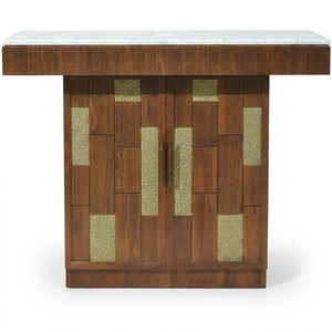 Wood Makeup <b>Vanity</b> Cabinet Marble Top Dressing <b>Table</b> Storage Console for Bathroom Bedroom Hotel - Product Image 1