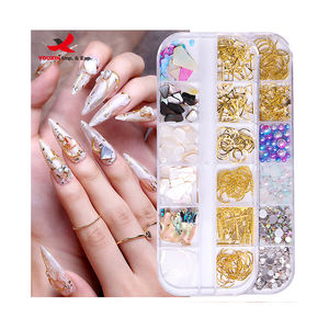 12 grilles de copeaux de coquille d'ormeau irréguliers, paillettes naturelles, fragments de coquillages marins pour la décoration d'art des ongles, bricolage, manucure - Product Image 5