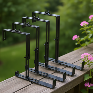 Soportes universales ajustables de acero Db para cajas de ventana, 2 uds., 4 uds., para barandillas, suministros de jardín - Product Image 2