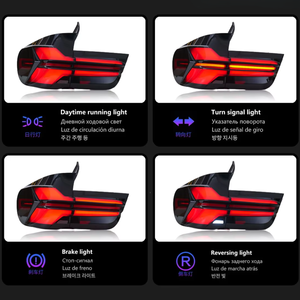 Nouveaux <span class=keywords><strong>feux</strong></span> arrière LED pour BMW X5 E70/F15 2007-2018, mise à niveau <span class=keywords><strong>avec</strong></span> <span class=keywords><strong>clignotants</strong></span> dynamiques, <span class=keywords><strong>feux</strong></span> de freinage et de recul, 100% étanches, Plug+Play - Product Image 3
