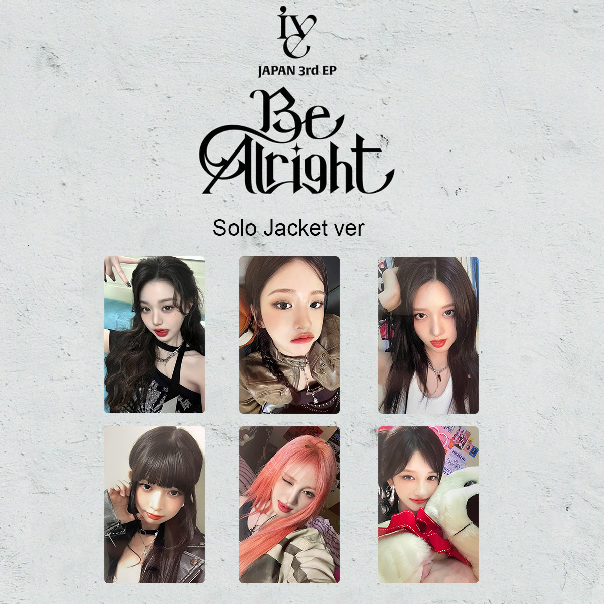 6Pcs/Set Kpop IVE Be Alright Japan Album Photocards Wonyoung Rei 