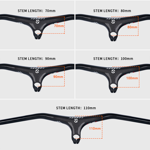 <span class=keywords><strong>Manillar</strong></span> TOSEEK para Bicicleta de Montaña, Completamente de Carbono, con Integrales de <span class=keywords><strong>Manillar</strong></span> y Avance de -10 Grados - Product Image 4