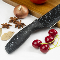 Offre Spéciale : Ensemble de 12 Couteaux de Cuisine en Acier Inoxydable Revêtu, Revêtement Antiadhésif Coloré, Conception Ambidextre, Longueur de Lame 8-9,9 pouces, Manche en PP