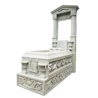 プロの彫刻モダンな白い大理石の墓石墓石