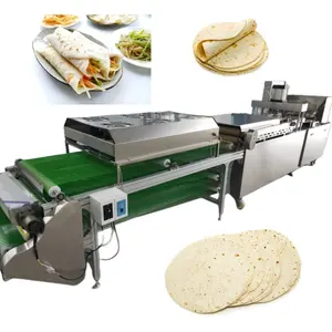 Vollautomatische Mehltortilla-Herstellung Backofen Kühlmaschine Pfannkuchen Chapati Roti Tortilla-Herstellungsmaschine