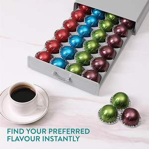 Stockage de capsules de café <span class=keywords><strong>Navaris</strong></span> compatible avec le support de dosette Nespresso Vertuo Organisateur élégant de capsules de café - Product Image 3