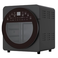 Horno freidora de aire digital de 14.5L con 16 programas, pantalla táctil, ventana visible, luz de cocción, temporizador de 60 min, función de secado de 8 horas