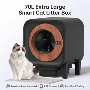 Arenero Inteligente para Gatos al por Mayor, Extra Grande, Totalmente Automático, Cuadrado, Fácil <span class=keywords><strong>de</strong></span> Limpiar, 70L, con Aire Fresco y Recogida <span class=keywords><strong>de</strong></span> Excrementos - Product Image 2