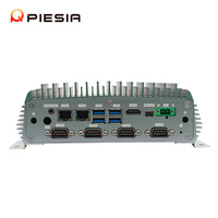 Piesia 6 * COM 2 * LAN 8 * USB DDR4 16GB X86 Linux Computadora industrial sin ventilador PC integrada con procesador Intel Core I3 I5 I7