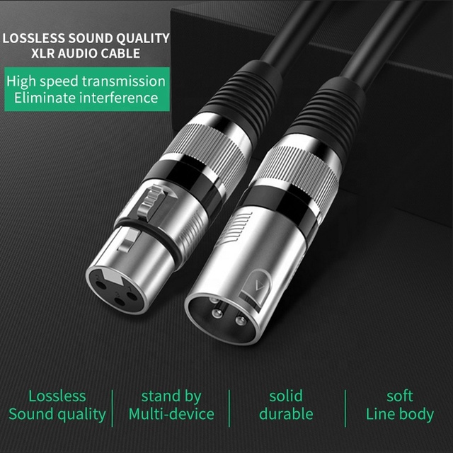 Xput Colorful Professional Balanced Mic Microphone Cord XLR 3 Pin Connector XLR Audio Cable