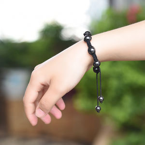 Énerginox – <span class=keywords><strong>Bracelet</strong></span> en hématite magnétique, fabriqué à la main, soulagement naturel de la <span class=keywords><strong>douleur</strong></span>, thérapie perlée, 10mm - Product Image 4