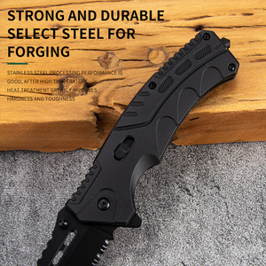 Navaja Plegable EDC para Exteriores con Mango de ABS y Hoja de Acero Inoxidable, Navaja de Bolsillo de Supervivencia para Caza y Uso Táctico - Product Image 4
