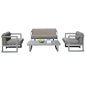 Moderno Muebles de Exterior Minimalismo Artie Patio Dine Modular Aluminio Sofá Jardín Lujo Salón Sofá Asiento Set