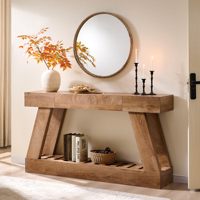 Table d'entrée SENYU 60 pouces avec tiroir, table de couloir en bois avec base robuste