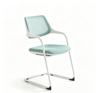 Chaise de formation ergonomique moderne en maille, empilable, avec tableau d'écriture pliable et mobile, idéale pour les bureaux, salles de réunion et salles de formation scolaires