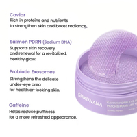 Patchs pour les yeux au collagène et PDRN de caviar, 30 paires, caféine, anti-poches, raffermissants, masques sous les yeux