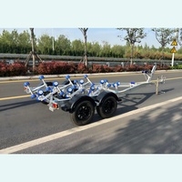 Remorque de bateau en aluminium de 19 pieds avec rouleaux oscillants, essieu tandem et freins hydrauliques avec VIN&DOT&CE