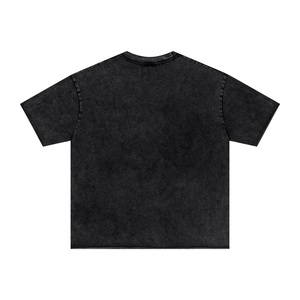 T-shirt en coton surdimensionné pour homme avec imprimé cerise, style streetwear, col rond, manches courtes, jersey lavé - Product Image 3