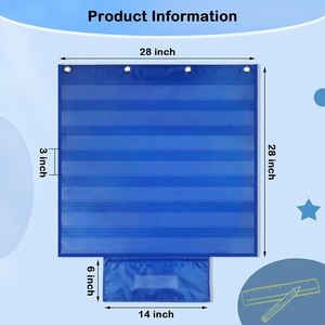 Organizador de Bolsillo Estándar para el Aula y Educación en Casa, con 7 Tiras Transparentes para Frases, Soporte para Tarjetas de Palabras Visuales, Suministros para Oficina y Escuela - Product Image 4