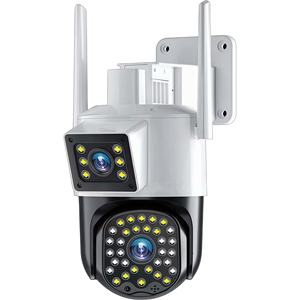 Caméra intelligente Cloud pour extérieur, utilisation domestique, vision nocturne, couverture à 360 degrés, moniteur sans fil HD, carte SD, connectivité téléphonique à distance - Product Image 1