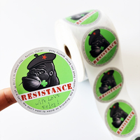 Autocollants décoratifs imperméables personnalisés avec impression de dessins animés, étiquettes en rouleau, autocollants mignons, autocollants de logo pour l'emballage, étiquettes pour l'emballage