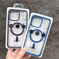 2025 coque de téléphone magnétique de luxe pour Apple iPhone 16 15 13 14 Plus 12 Pro Max avec coque souple transparente de couverture de Film d'objectif