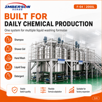Système de production de lavage liquide industriel automatique 2000L avec homogénéisateur, capacité de broyage en matériau SUS316L