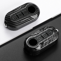 Coque de protection pour clé de voiture en fibre de carbone ABS pour Fiat 500 Ducato Panda 500L Punto Lancia Musa pour Citroën pour Citroën sans clé